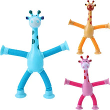 Load image into Gallery viewer, 2/4pcs Children's Suction Cup Toys Kids Giraffe Pop Tube Sensory Playing Early Education Stress Relief Squeeze Fidget Games
