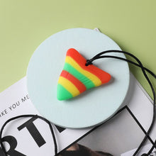 Load image into Gallery viewer, 1 Pack Sensory Chew Necklace Brick Chewy Kids Silicone Triangle Fangs Toys, Silicone Teeth for Children with Autism
