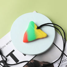 Load image into Gallery viewer, 1 Pack Sensory Chew Necklace Brick Chewy Kids Silicone Triangle Fangs Toys, Silicone Teeth for Children with Autism

