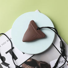 Load image into Gallery viewer, 1 Pack Sensory Chew Necklace Brick Chewy Kids Silicone Triangle Fangs Toys, Silicone Teeth for Children with Autism
