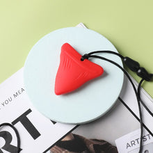 Load image into Gallery viewer, 1 Pack Sensory Chew Necklace Brick Chewy Kids Silicone Triangle Fangs Toys, Silicone Teeth for Children with Autism
