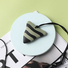 Load image into Gallery viewer, 1 Pack Sensory Chew Necklace Brick Chewy Kids Silicone Triangle Fangs Toys, Silicone Teeth for Children with Autism
