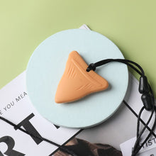 Load image into Gallery viewer, 1 Pack Sensory Chew Necklace Brick Chewy Kids Silicone Triangle Fangs Toys, Silicone Teeth for Children with Autism
