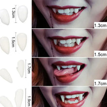 Load image into Gallery viewer, 1 Pair Vampire Teeth Fangs Dentures Props Halloween Costume Props False Teeth Solid Glue Denture Adhesive Halloween Party Decor
