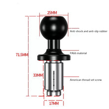 Load image into Gallery viewer, 1 inch Ball Head Adapter Mount Base Motorcycle Handlebar Rearview Mirror Bracket for DJI GoPro Insta360 Action Camera Accessory
