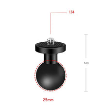 Load image into Gallery viewer, 1 inch Ball Head Adapter Mount Base Motorcycle Handlebar Rearview Mirror Bracket for DJI GoPro Insta360 Action Camera Accessory
