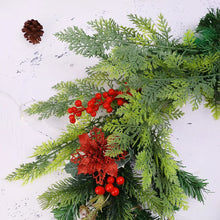 Load image into Gallery viewer, 10/1PCS Christmas Artificial Pine Branches DIY Wreath Gifts Decoration Green Simulation Plant Leaves Fake Flower Xmas Home Decor

