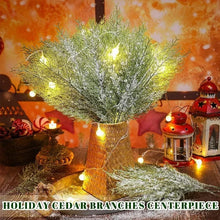 Load image into Gallery viewer, 3/5/10pcs Pine Branches Artificial Plants Xmas Wedding Home Xmas Tree Decorations Diy Handcraft Bouquet Gift Box Decors Supplies
