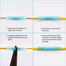 Load image into Gallery viewer, 10/20/25/50PCS Heat Shrink Terminals Insulated Butt Electrical Splice Wire Connectors Cable Crimp Terminal Connector AWG 26-10

