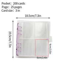 Load image into Gallery viewer, 100/200 Pockets Photocard Binder 3/5Inch Photo Album Polaroid Book Kpop Photocard Holder Insert Instax Album Collect Book
