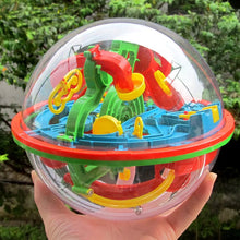 Load image into Gallery viewer, 100 Step 3D Magic Maze Intellect Ball Labyrinth Sphere Globe Toys for Kids Educational Brain Tester Balance Training Toy Gifts
