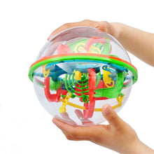 Load image into Gallery viewer, 100 Step 3D Magic Maze Intellect Ball Labyrinth Sphere Globe Toys for Kids Educational Brain Tester Balance Training Toy Gifts
