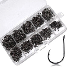 Load image into Gallery viewer, Fishhook 100pcs Fishing Hooks Set Carbon Steel Single Circle Fishhook Fly Fishing Jip Barbed Carp Hooks Sea Tackle Accessories
