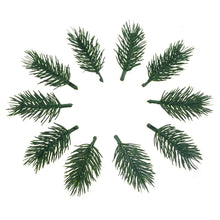 Load image into Gallery viewer, 100pcs Pine Branches Artificial Fake Plant Artificial Flower Branch Christmas Party Decoration DIY Bouquet Gift Box Accessories
