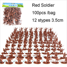 Load image into Gallery viewer, 100pcs/lot Hot Bag Soldier Toys 12 stype Static Small Soldier Person Military Model Children Toys Whole Mixed Batch
