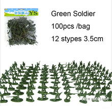 Load image into Gallery viewer, 100pcs/lot Hot Bag Soldier Toys 12 stype Static Small Soldier Person Military Model Children Toys Whole Mixed Batch
