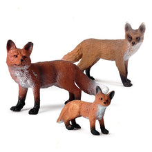 Load image into Gallery viewer, Fox model toy wild animal model set toy simulation solid fox plum deer children cake decorations
