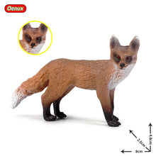Load image into Gallery viewer, Fox model toy wild animal model set toy simulation solid fox plum deer children cake decorations
