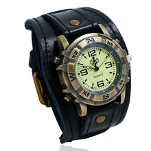 Load image into Gallery viewer, Punk Retro Leather Watch Bracelet All-Match Fashion Men and Women Punk Hip Hop Cattle Leather Bracelet
