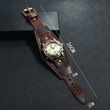 Load image into Gallery viewer, Punk Retro Leather Watch Bracelet All-Match Fashion Men and Women Punk Hip Hop Cattle Leather Bracelet
