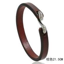 Load image into Gallery viewer, Retro Simple Cattle Leather Bracelet Ornament Fashion All-Match Punk Rock Leather Bracelet
