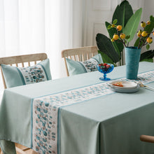 Load image into Gallery viewer, Waterproof  Tablecloth Solid Color Imitation Cotton and Linen Tassel Lace Geometry Rectangle Table Cloth
