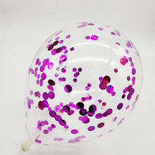 Load image into Gallery viewer, 100pcs Confetti Balloon 12-Inch Paper Scrap Balloon round Sequin Balloon Transparent Rose Gold Paper Scrap Latex Ball
