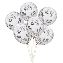 Load image into Gallery viewer, 100pcs Confetti Balloon 12-Inch Paper Scrap Balloon round Sequin Balloon Transparent Rose Gold Paper Scrap Latex Ball
