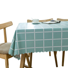 Load image into Gallery viewer, PVC Tablecloth Waterproof Large Plaid Table Cloth Dustproof Tablecloth
