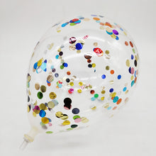 Load image into Gallery viewer, 100pcs Confetti Balloon 12-Inch Paper Scrap Balloon round Sequin Balloon Transparent Rose Gold Paper Scrap Latex Ball
