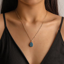 Load image into Gallery viewer, Blue Water Drop Pendant Women's Necklace Neck Decorative Jewelry
