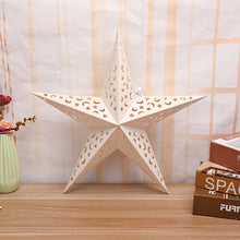 Load image into Gallery viewer, 60cm Christmas Decorations Five-Pointed Star Pendant Hollow Hanging Ornaments
