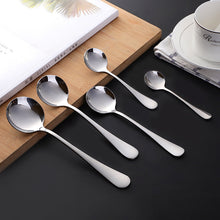 Load image into Gallery viewer, Stainless Steel Tableware round Spoon Coffee Spoon Soup Spoon Creative Cute Children's Spoon
