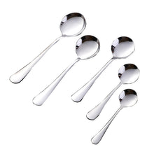 Load image into Gallery viewer, Stainless Steel Tableware round Spoon Coffee Spoon Soup Spoon Creative Cute Children's Spoon
