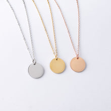Load image into Gallery viewer, Mirror stainless steel round pendant necklace DIY short necklace collar chain
