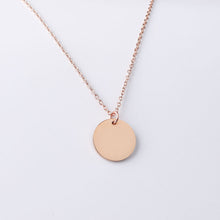 Load image into Gallery viewer, Mirror stainless steel round pendant necklace DIY short necklace collar chain
