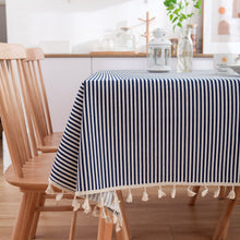 Load image into Gallery viewer, Tablecloth Cotton Linen Fresh Literature and Art Plaid Rectangular Red Table Cloth

