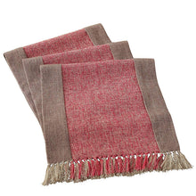 Load image into Gallery viewer, Solid Color Cotton and Linen Table Runner Tassel Bed Runner Stitching Dining Tablecloth Cotton Linen Zen Tea Table Table Runner
