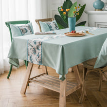 Load image into Gallery viewer, 4-Color Waterproof Jacquard Tablecloth Solid Color Imitation Cotton Linen Plain Tablecloth
