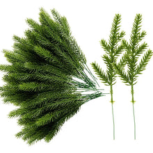Load image into Gallery viewer, 10PCS Artificial Plants Cheaper 2023 Christmas Tree Pine Needles New Year Decorations for Home Scrapbooking Diy Gifts Candy Box
