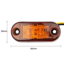 Load image into Gallery viewer, 10PCS  Warning Light LED Diode Light Oval Clearance Trailer Truck Orange White Red LED Side Marker Lamp 12V 24V Truck Accessorie
