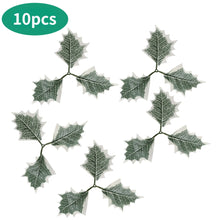 Load image into Gallery viewer, 10Pcs Mini Simulation Christmas Pine Picks Stems Artificial Pine Needle Berry Plant for Xmas Party Home Decor Hanging Pendant
