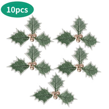 Load image into Gallery viewer, 10Pcs Mini Simulation Christmas Pine Picks Stems Artificial Pine Needle Berry Plant for Xmas Party Home Decor Hanging Pendant
