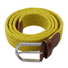 Load image into Gallery viewer, Elastic Pin Buckle Woman Waistband Solid Strap Man Canvas Knitting Waist Belt
