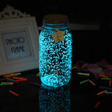Load image into Gallery viewer, 10g Party DIY Fluorescent Super luminous Particles Glow Pigment Bright Gravel Noctilucent Sand Glowing in the Dark Sand Powder
