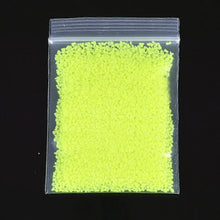 Load image into Gallery viewer, 10g Party DIY Fluorescent Super luminous Particles Glow Pigment Bright Gravel Noctilucent Sand Glowing in the Dark Sand Powder
