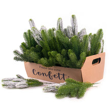 Load image into Gallery viewer, 10pc Christmas Tree Branch Christmas Decor Mini Artificial Pine Needles Garland Fake Plant DIY Xmas Festival Party home Supplies
