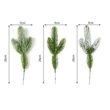 Load image into Gallery viewer, 10pc Christmas Tree Branch Christmas Decor Mini Artificial Pine Needles Garland Fake Plant DIY Xmas Festival Party home Supplies
