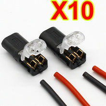Load image into Gallery viewer, 10pcs 12v Wire Cable Plug Connector Solderless Press Terminal Connection Clamp Block E Electrical Connector Plug Quick Connect
