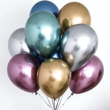 Load image into Gallery viewer, 10pcs 5/10/12inch Glossy Metal Pearl Latex Balloons Thick Chrome Metallic Colors helium Air Balls Globos Birthday Party Decor
